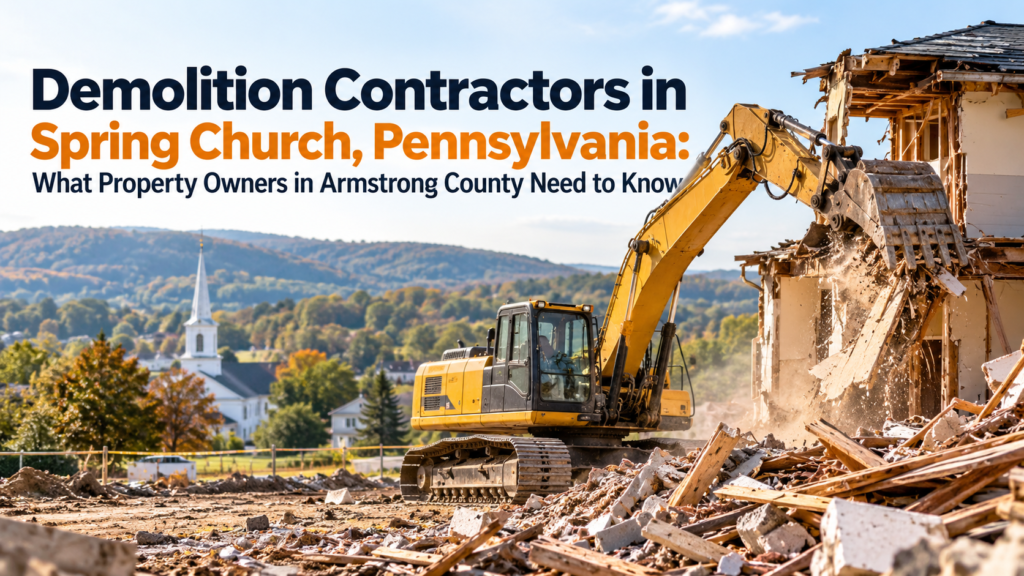 Demolition Contractors in Spring Church, Pennsylvania: What Property Owners in Armstrong County Need to Know